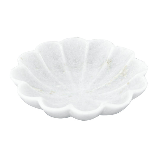 Carved Marble Flower Dish