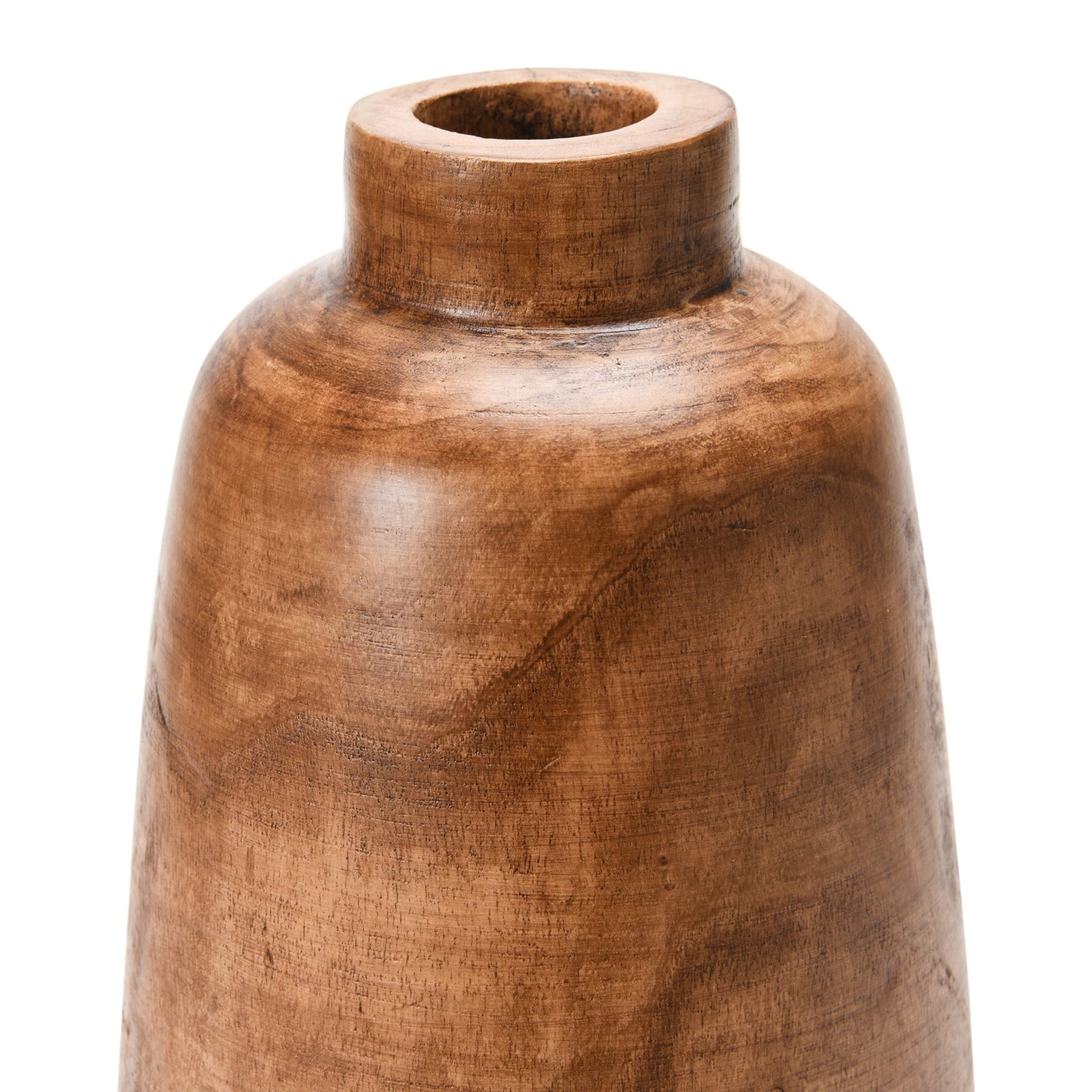 Walnut Stained Wood Vase