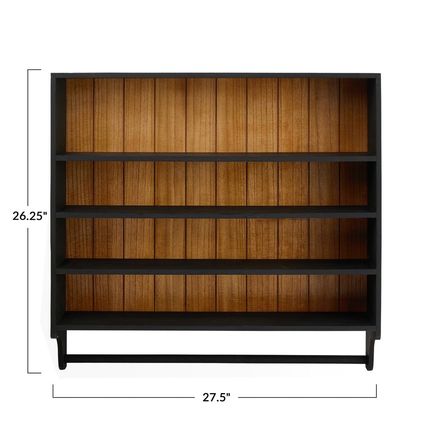 Black Wood Wall Shelf