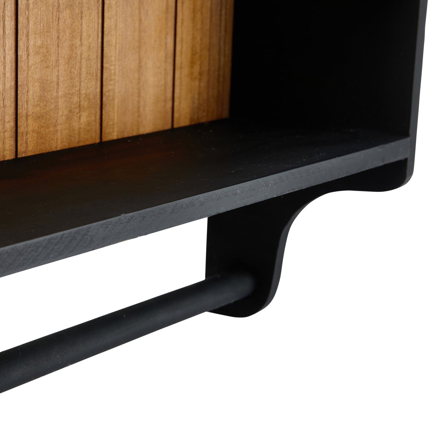 Black Wood Wall Shelf