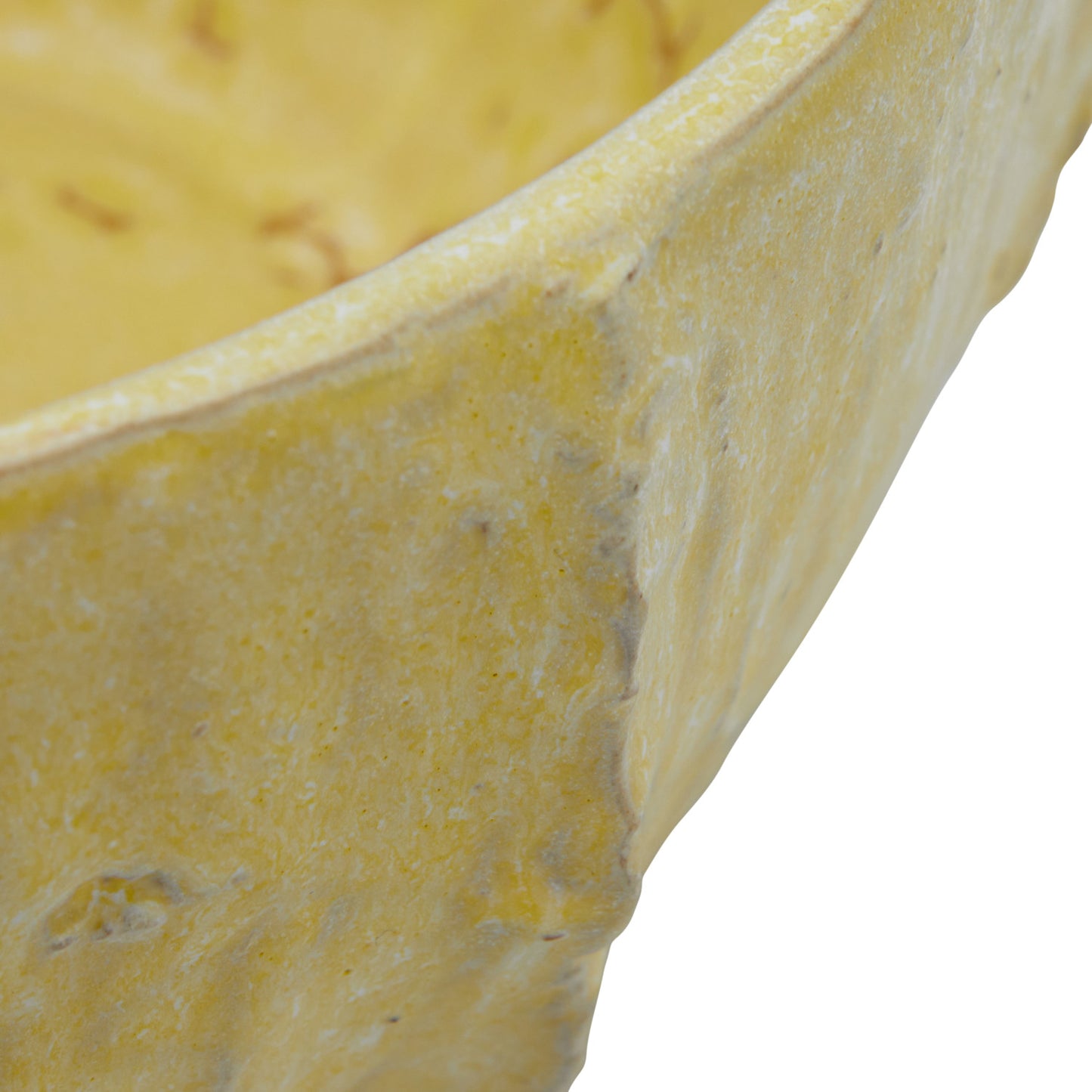 Matte Yellow Stoneware Planter