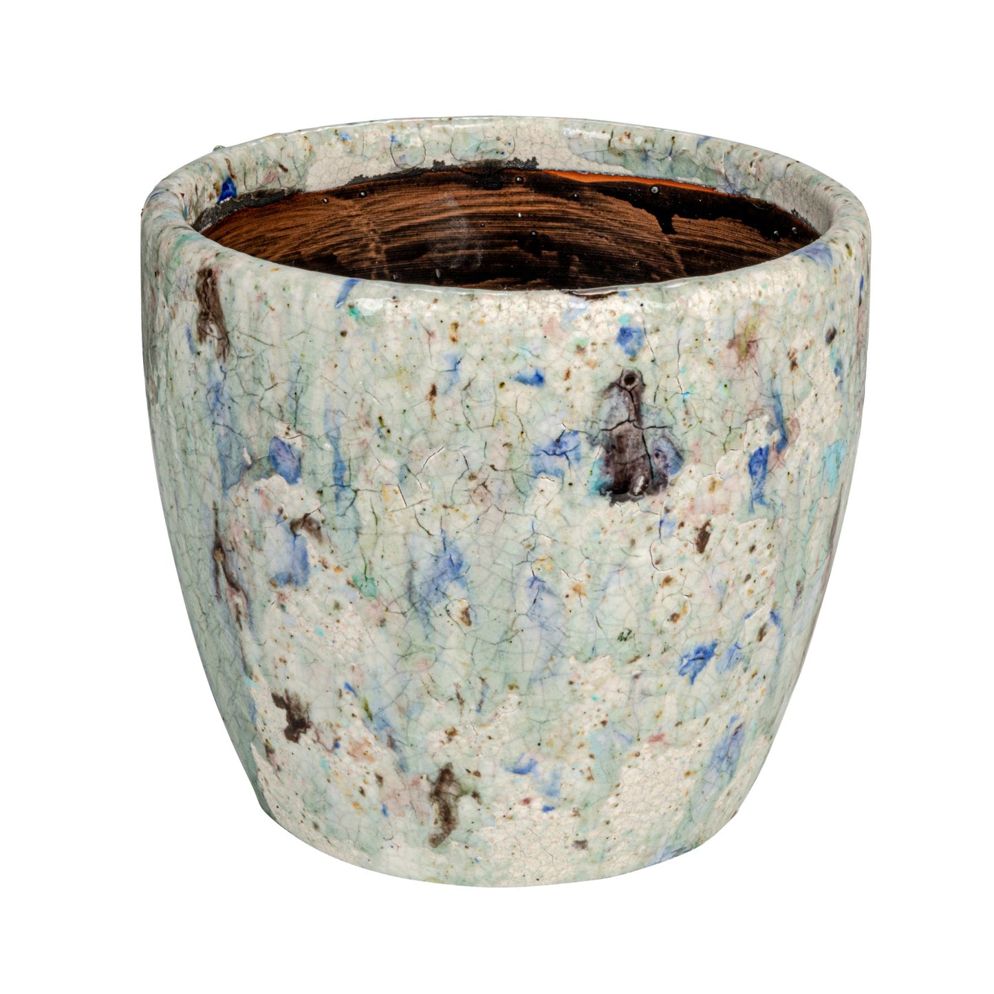 Multi Color Reactive Glaze Planter