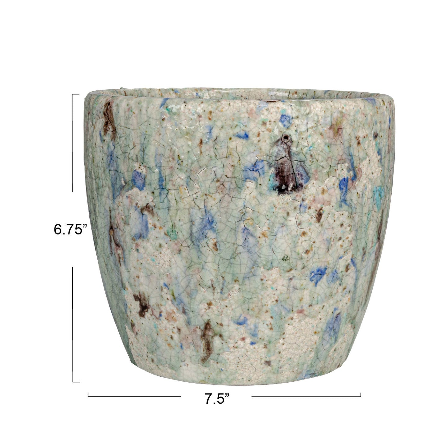 Multi Color Reactive Glaze Planter