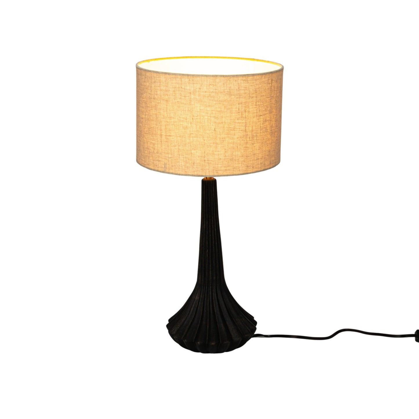 Black Pleated Table Lamp