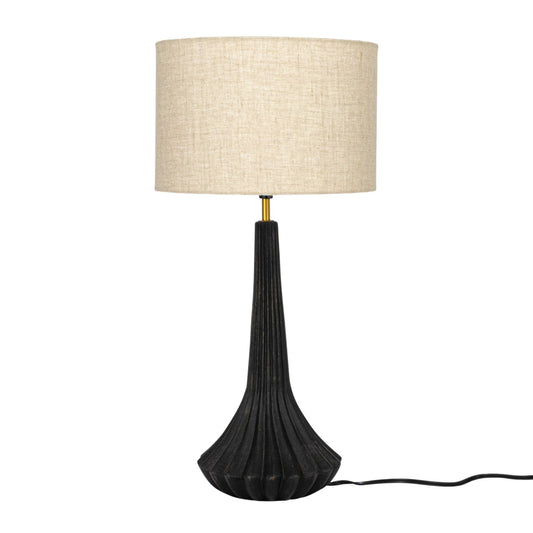 Black Pleated Table Lamp