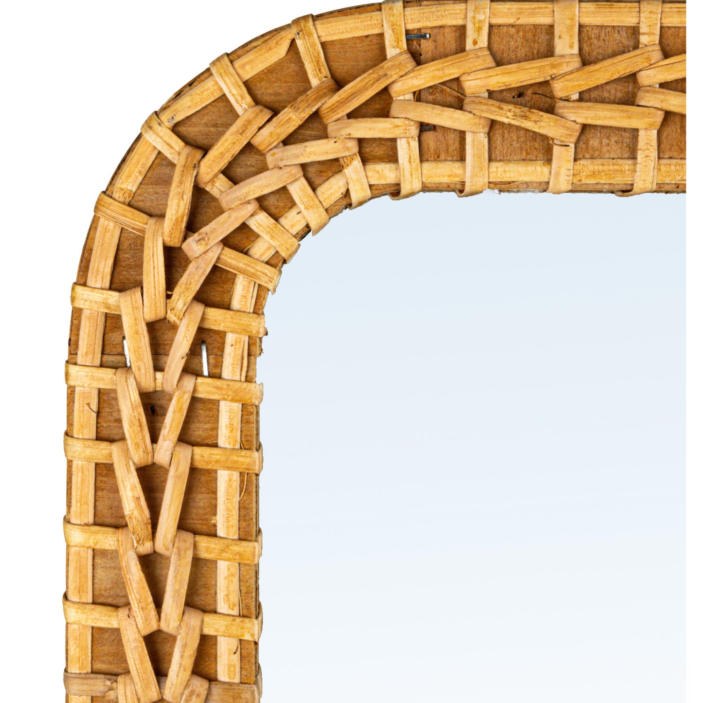 Woven Rattan Framed Mirror