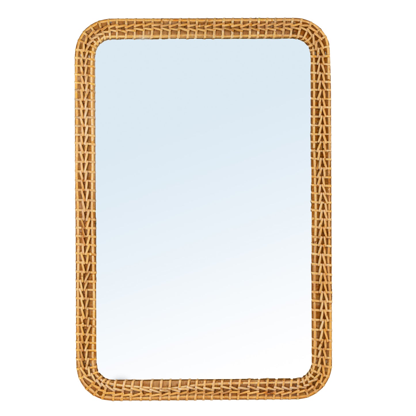 Woven Rattan Framed Mirror