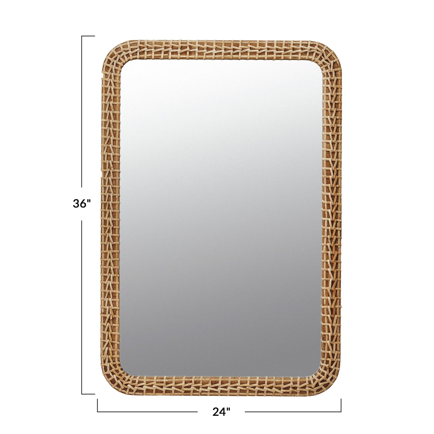 Woven Rattan Framed Mirror