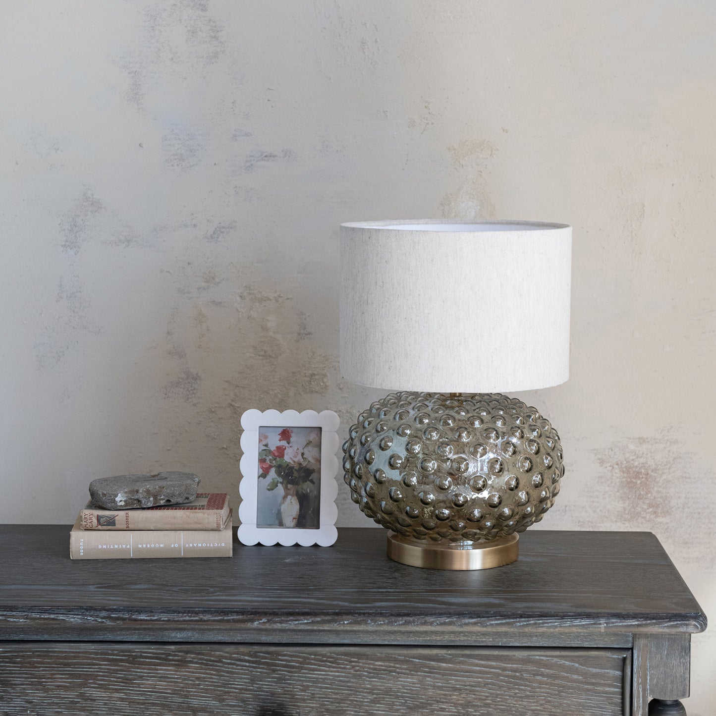 Glass Hobnail Table Lamp