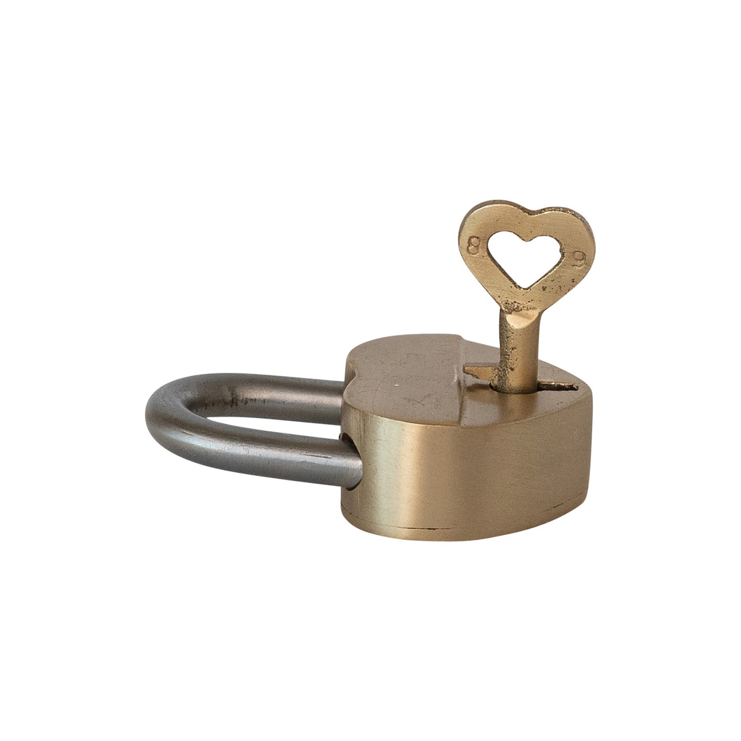 Gold Heart Lock & Key