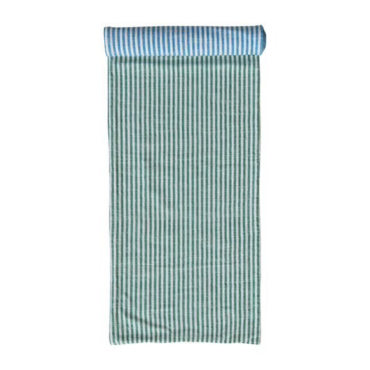 Blue/Green Striped Table Runner