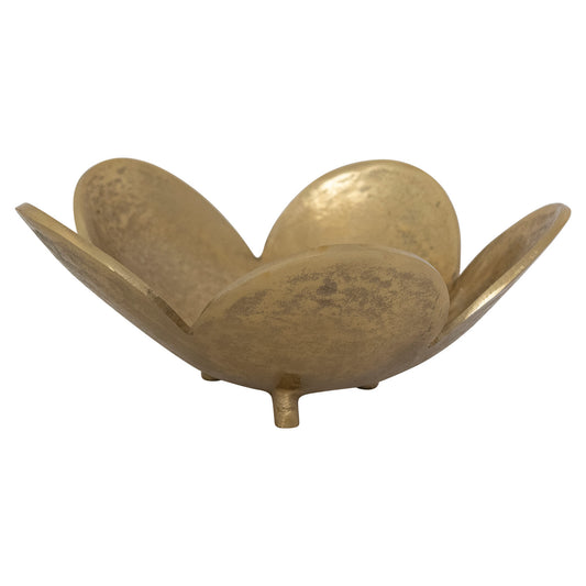 Cast Aluminum Footed Flower Shaped Bowl