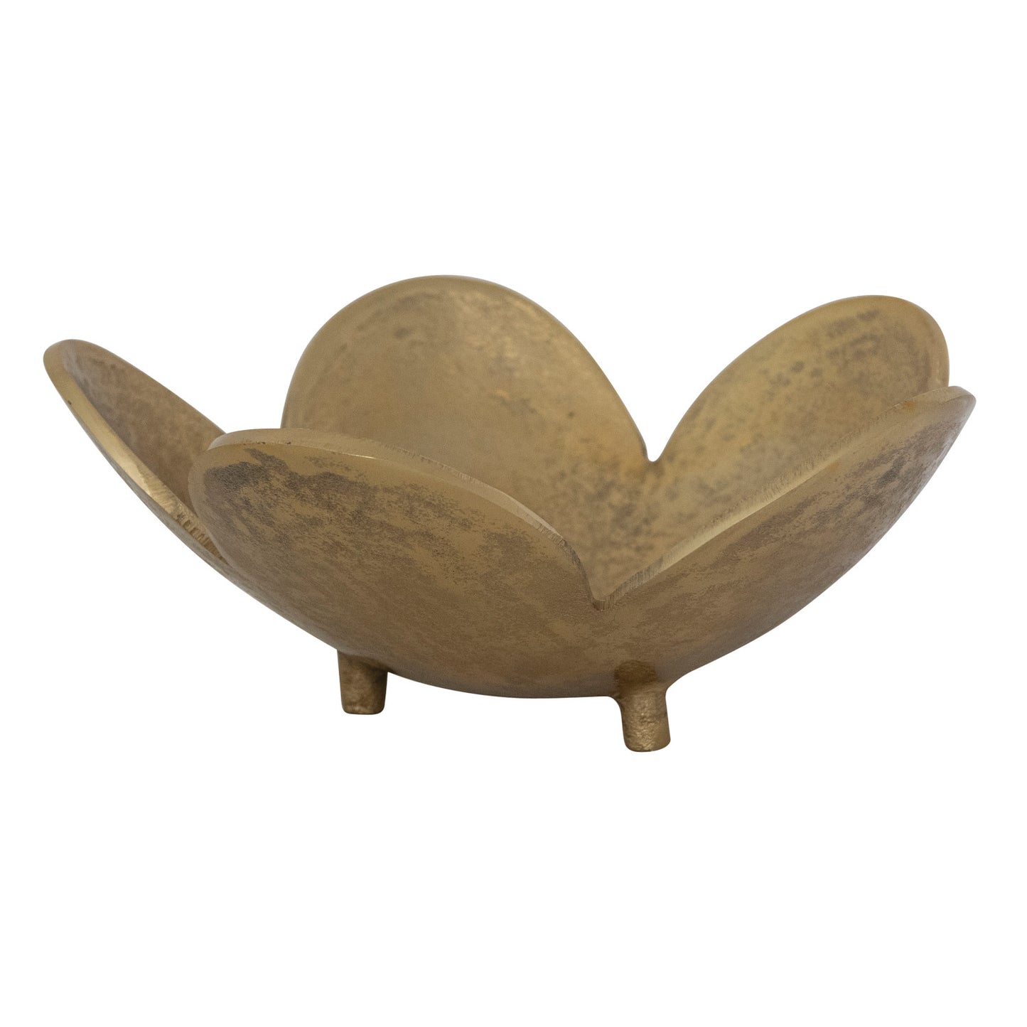 Cast Aluminum Footed Flower Shaped Bowl
