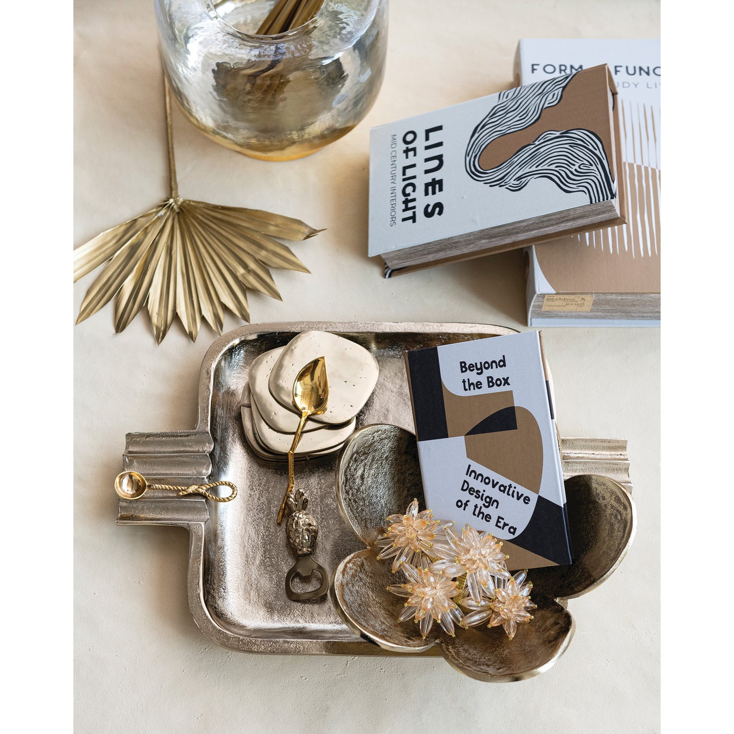 Cast Aluminum Footed Flower Shaped Bowl