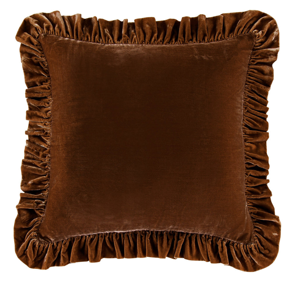 Velvet Ruffled Euro Pillow