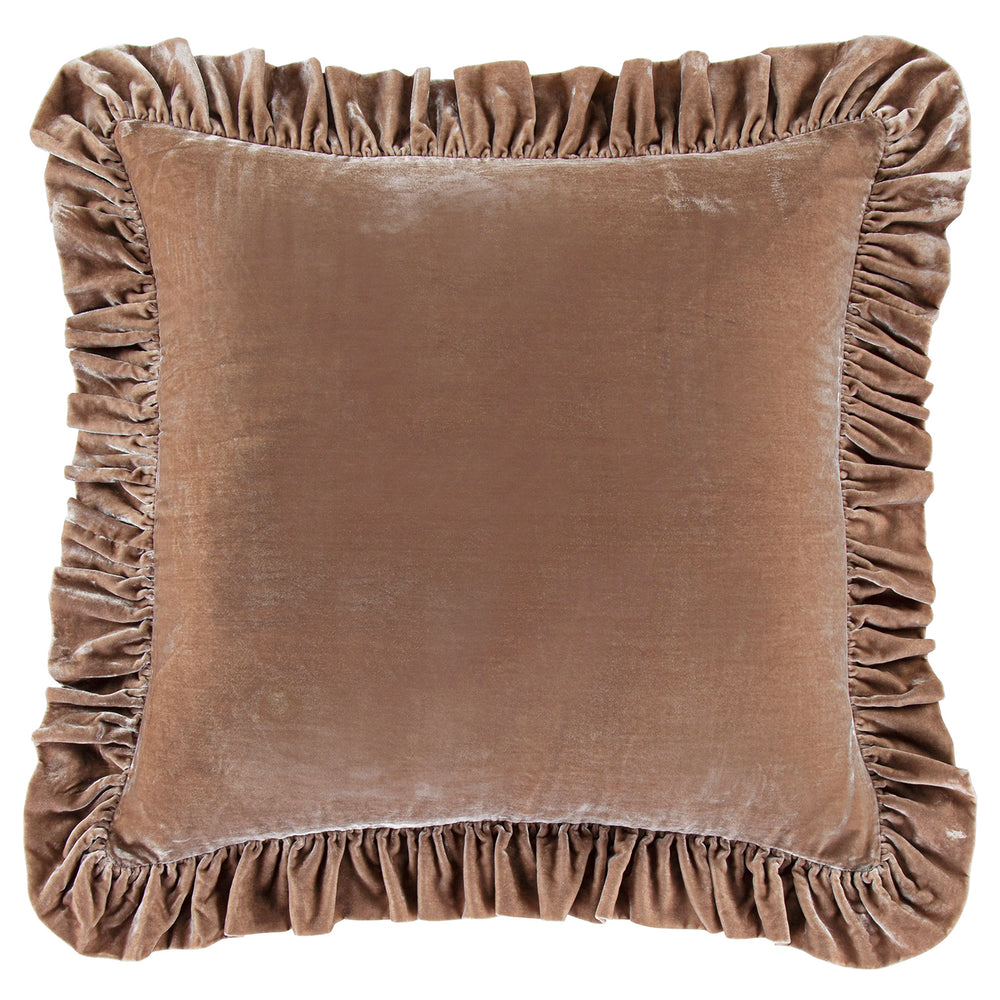 Velvet Ruffled Euro Pillow