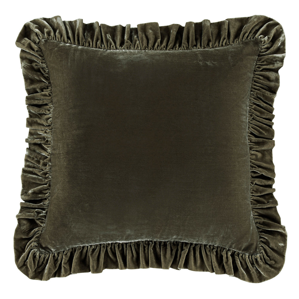 Velvet Ruffled Euro Pillow