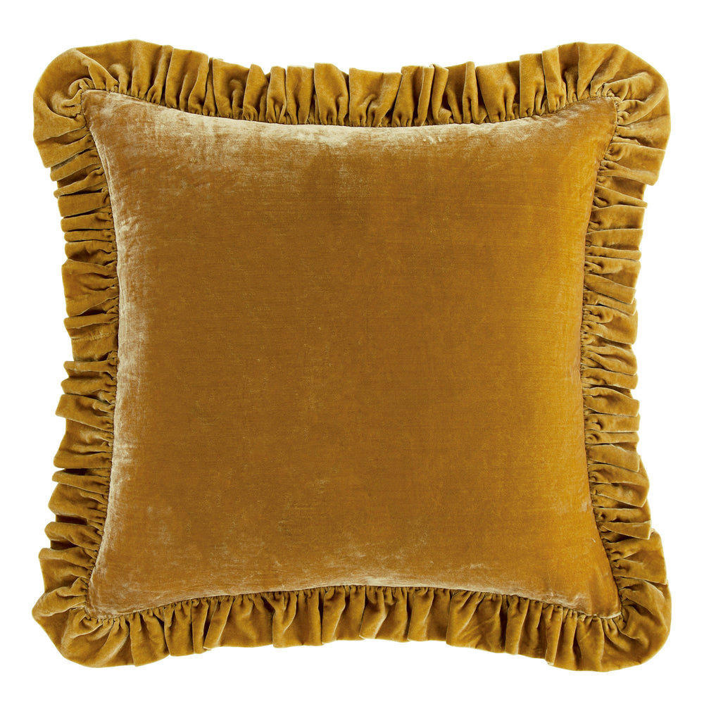 Velvet Ruffled Euro Pillow