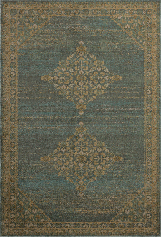 Mona Aqua/Wheat Rug