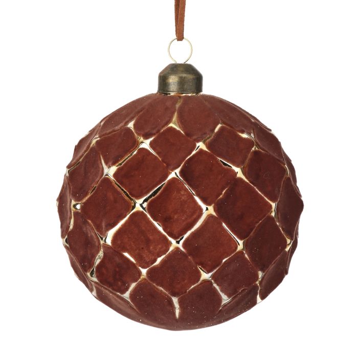 Glass Velvet Diamond Ball Ornament