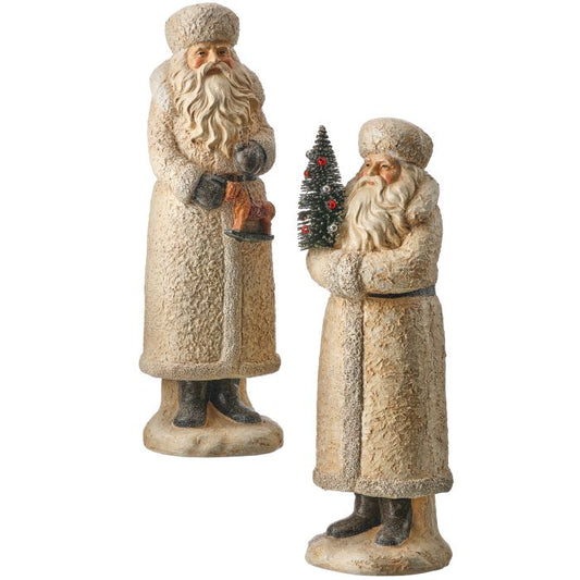 Vintage Cream Santa