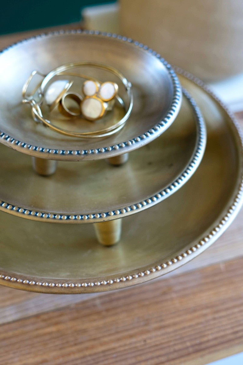 Round Metal Compote