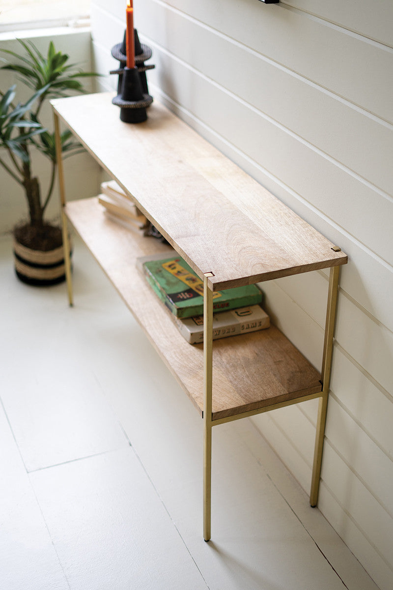 Iron Console with Shelves