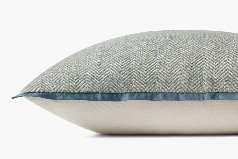 Blue Herringbone Pillow