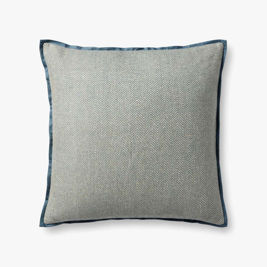 Blue Herringbone Pillow