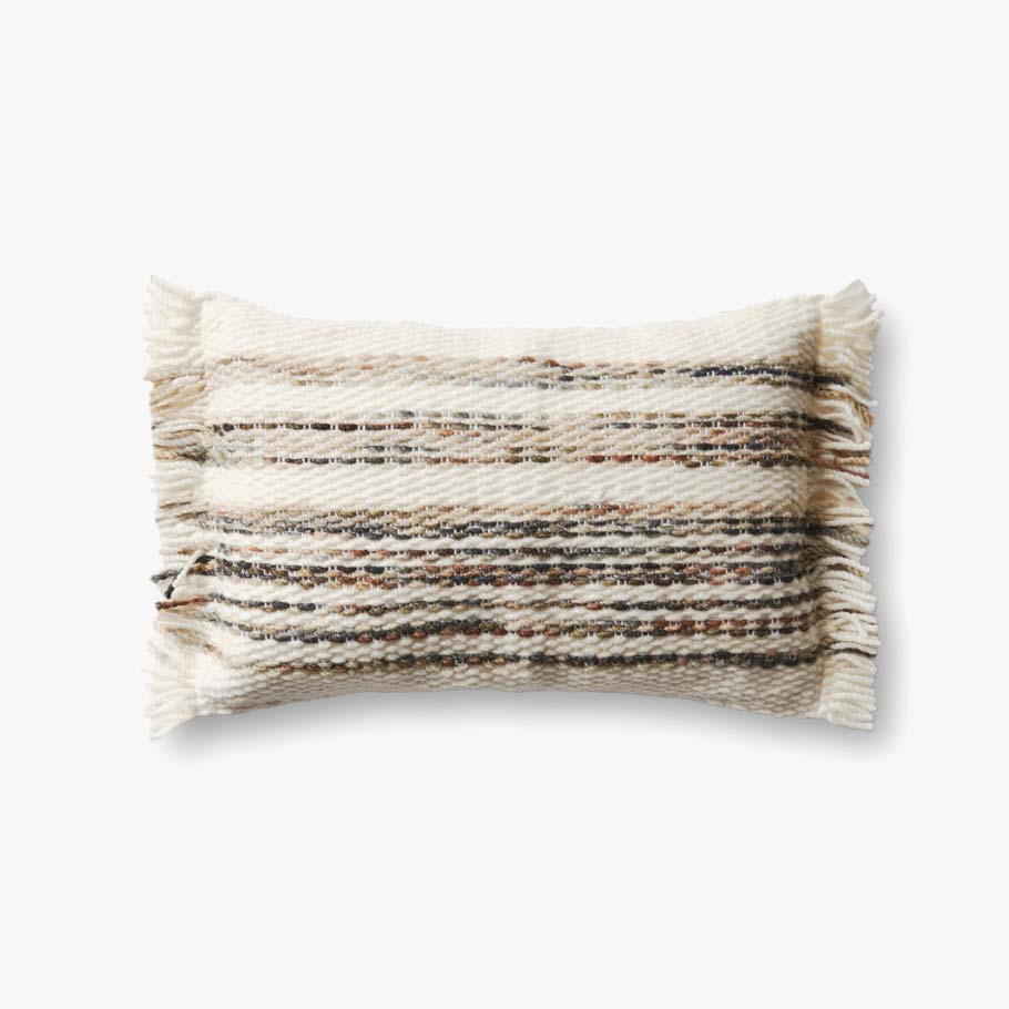 Multi Color Striped Lumbar Pillow