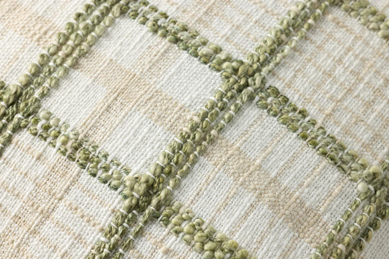 Norman Ivory Green Pillow