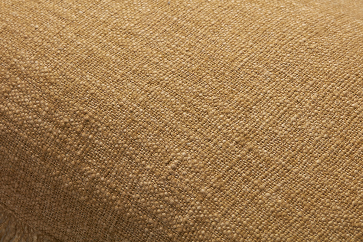 Sable Gold Fringe Lumbar Pillow