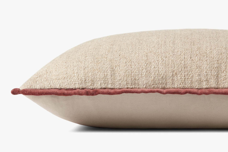 Aveline Ivory & Red Lumbar Pillow