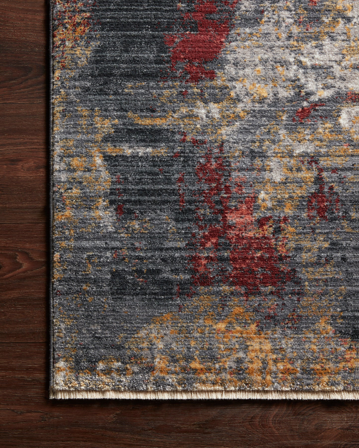 Samra Dark Grey/Spice Rug