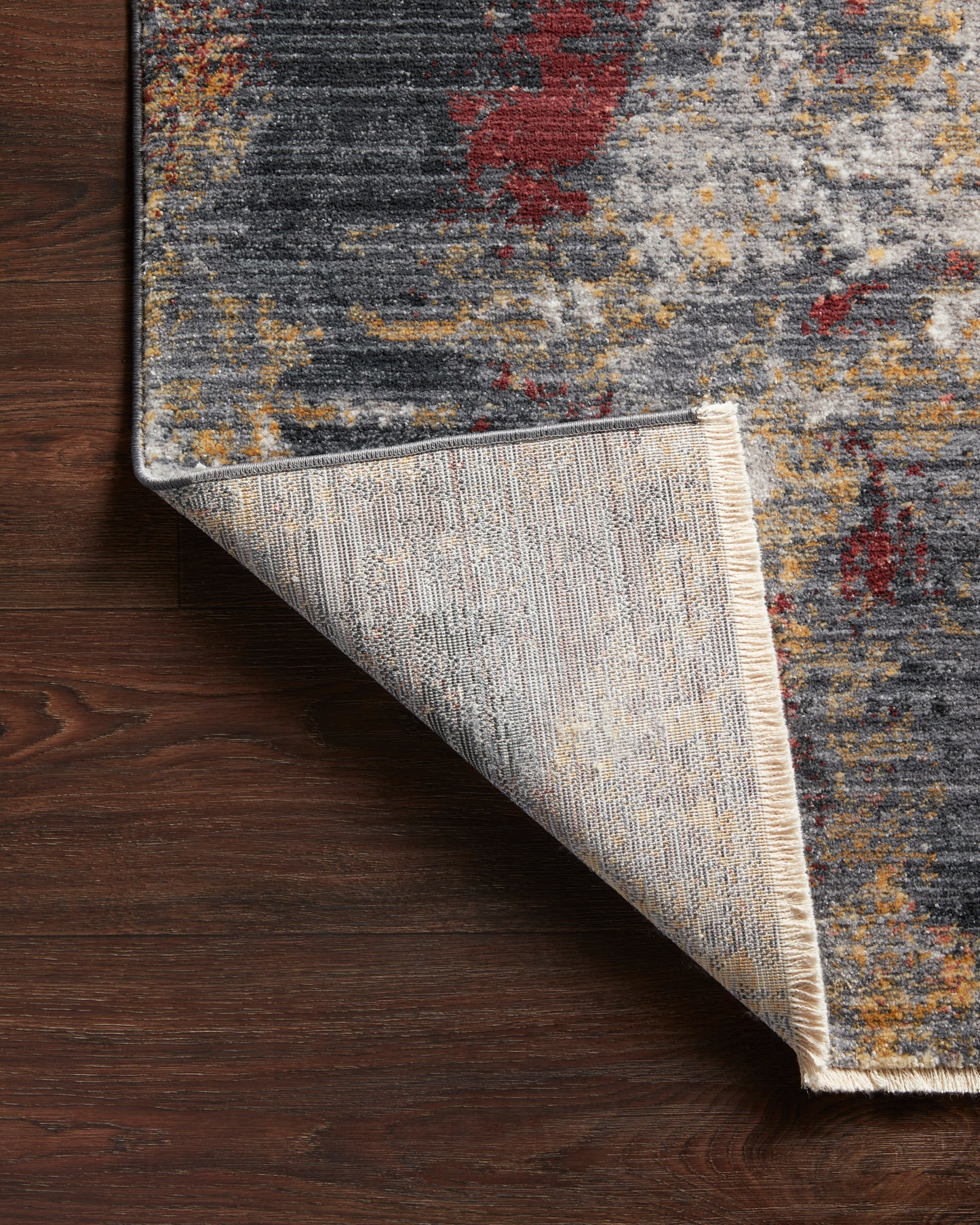 Samra Dark Grey/Spice Rug