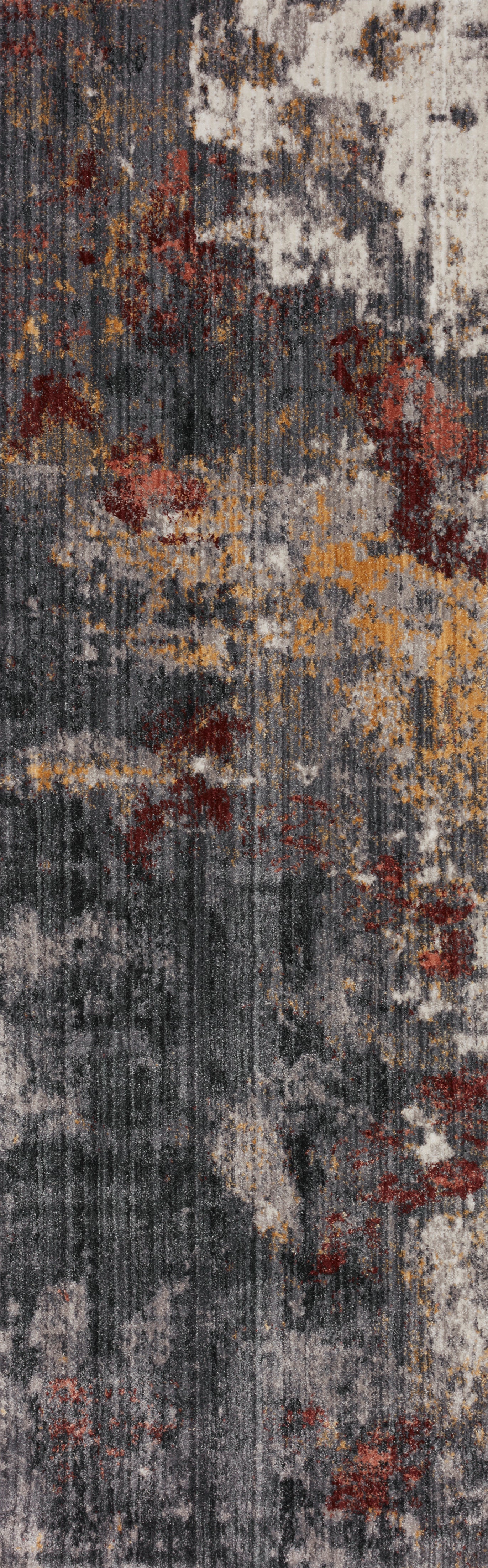 Samra Dark Grey/Spice Rug