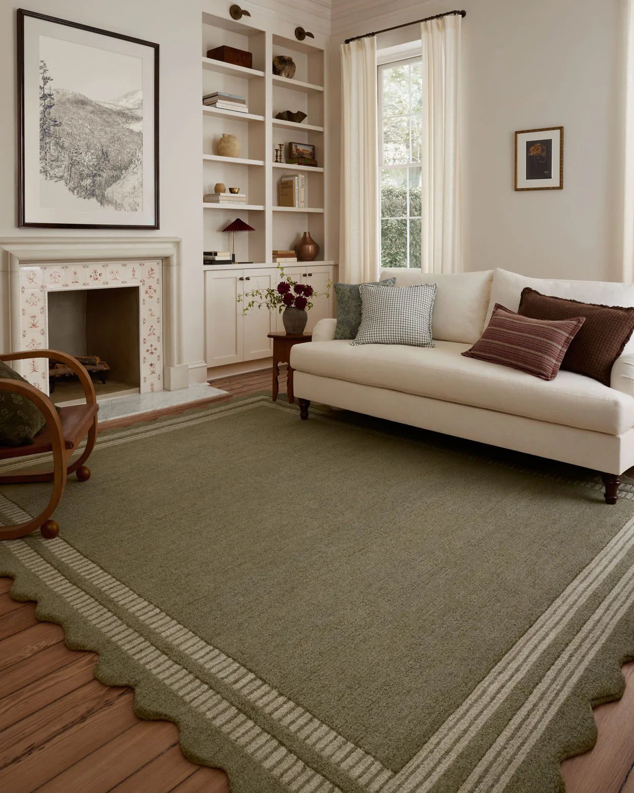 Scottie Olive Pebble Rug