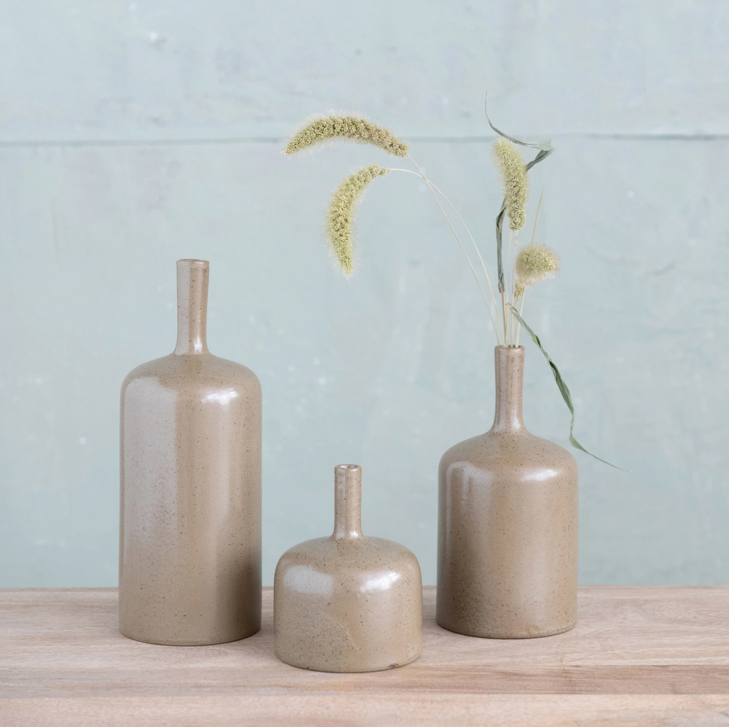 Brown Stoneware Vases