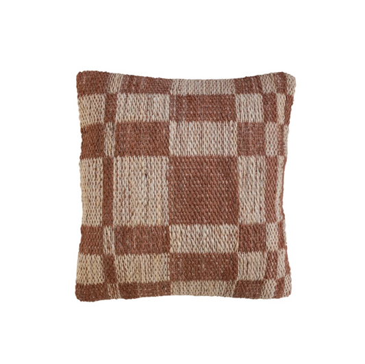 Brown Checkerboard Pillow