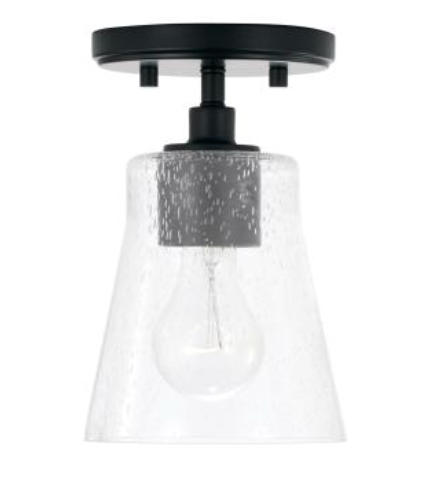 Jackie Matte Black Semi-Flush Mount / Pendant