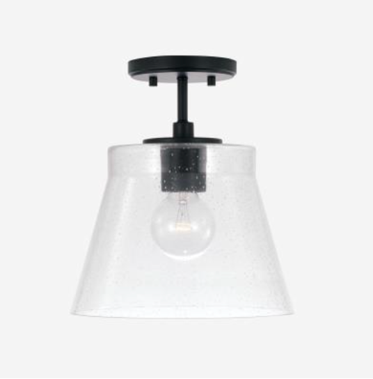 Jackie Matte Black Semi-Flush Mount / Pendant