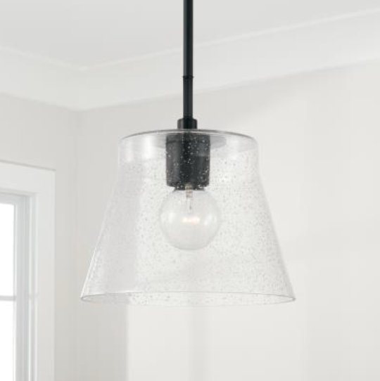 Jackie Matte Black Semi-Flush Mount / Pendant