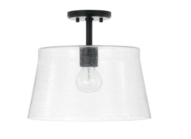 Jackie Matte Black Semi-Flush Mount / Pendant