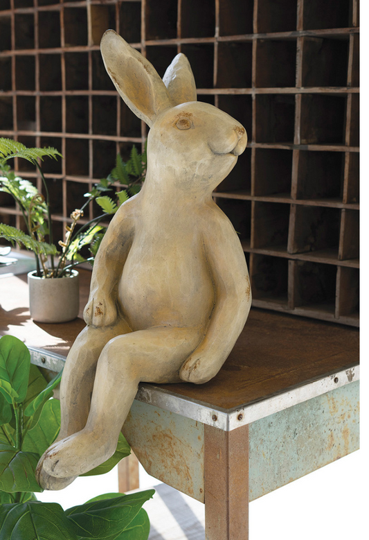 Faux Concrete Rabbit Shelf Sitter