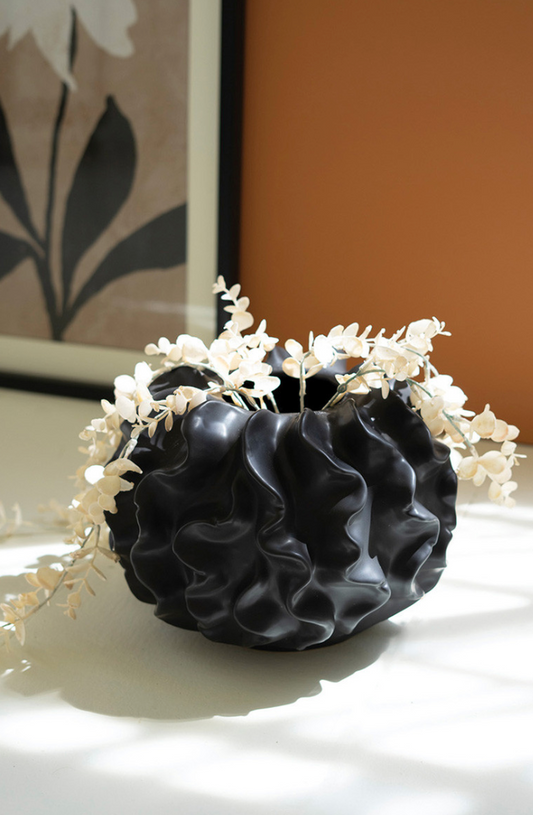 Black Coral Ceramic Vase