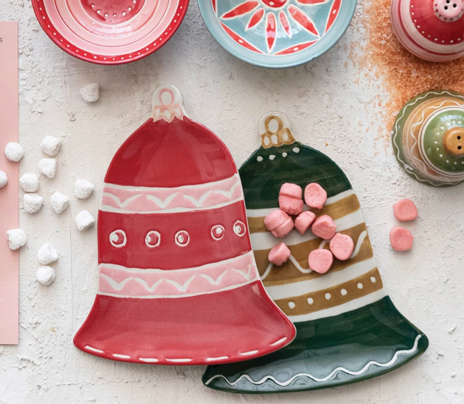 Christmas Bell Shaped Plates