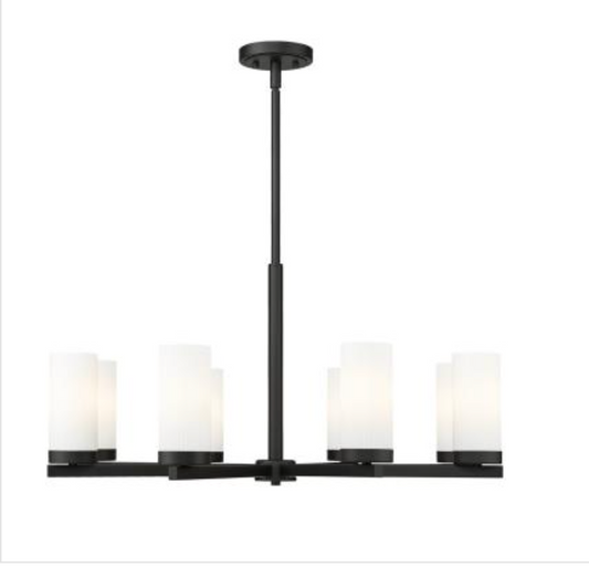 McKellar 8 Light Chandelier Black