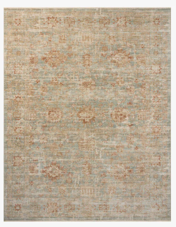 Heritage Aqua/Terracotta Rug