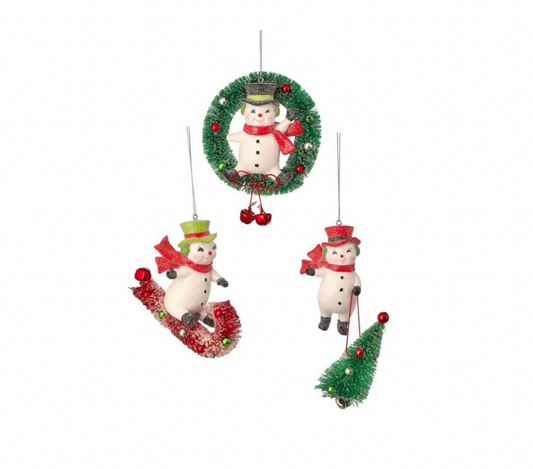 Vintage Snowman Ornament