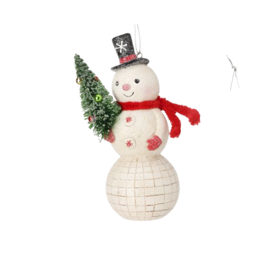 Vintage Village Snowman Ornament